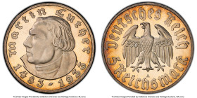 Third Reich Proof "Martin Luther" 5 Mark 1933-A PR65 Cameo PCGS, Berlin mint, KM80, J-353. HID09801242017 © 2024 Heritage Auctions | All Rights Reserv...