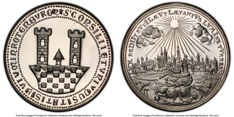 Federal Republic silver Specimen Restrike "Rothenburg Anniversary" Medal "(1920)...