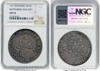 Matthias Taler 1617 AU53 NGC, Kuttenberg mint, Dav-3071, Dietiker-517. A fleeting Bohemian Taler, seldom offered in such quality preservation. HID0980...