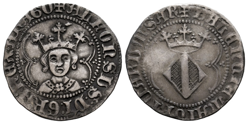 The Crown of Aragon. Alfonso V (1416-1458). 1 real. Valencia. (Cru-864.2). Anv.:...