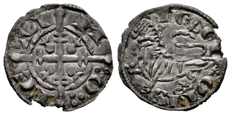 Kingdom of Castille and Leon. Fernando III (1217-1252). Dinero. Coruña. (Bautist...