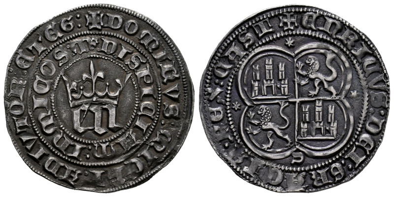 Kingdom of Castille and Leon. Enrique III (1390-1406). 1 real. Sevilla. (Bautist...