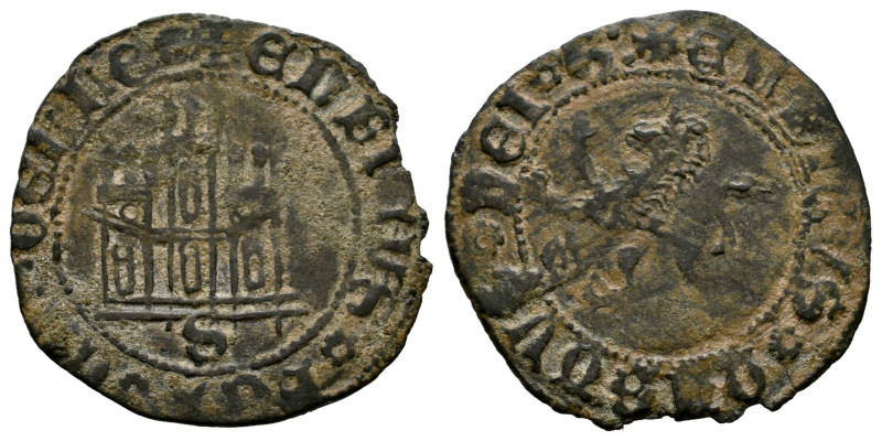 Kingdom of Castille and Leon. Henry IV (1399-1413). 1 maravedi. Sevilla. (Bautis...