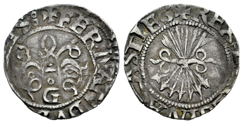 Catholic Kings (1474-1504). 1/2 real. Granada. (Cal-225 var). Ag. 1,65 g. G surm...