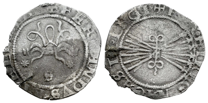 Catholic Kings (1474-1504). 1/2 real. Sevilla. (Cal-256). Ag. 1,41 g. With S and...