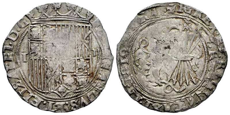 Catholic Kings (1474-1504). 2 reales. Toledo. M. (Cal-531). (Bautista-2519). Ag....