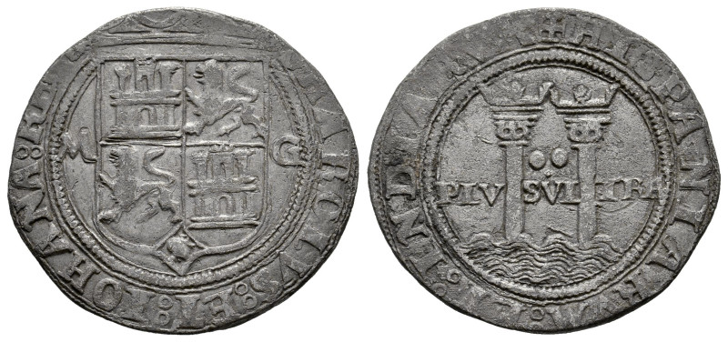 Charles-Joanna (1504-1555). 2 reales. ND (1542-1548). Mexico. G. (Cal-93). Ag. 5...