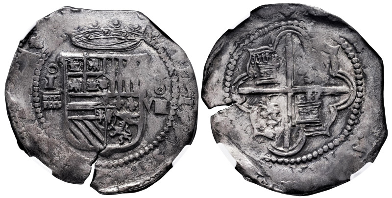 Philip II (1556-1598). 8 reales. ND (ca. 1586). Segovia. Iº/IM. (Cal-677 var). (...