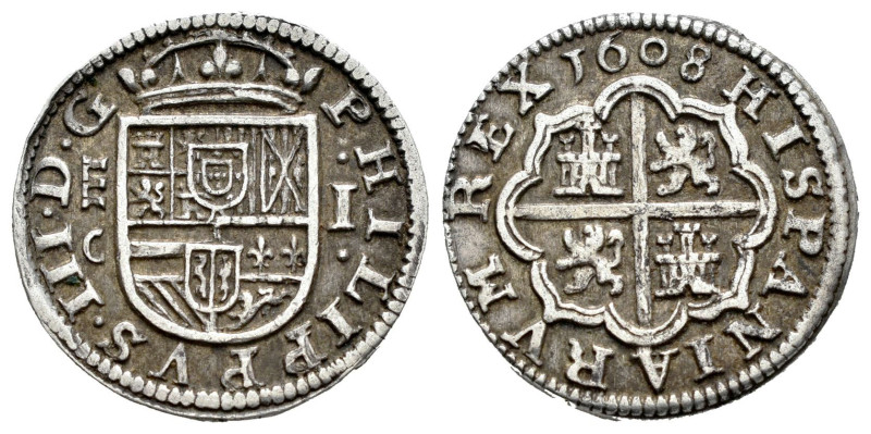 Philip III (1598-1621). 1 real. 1608. Segovia. C. (Cal-517). (Jarabo-Sanahuja-D3...