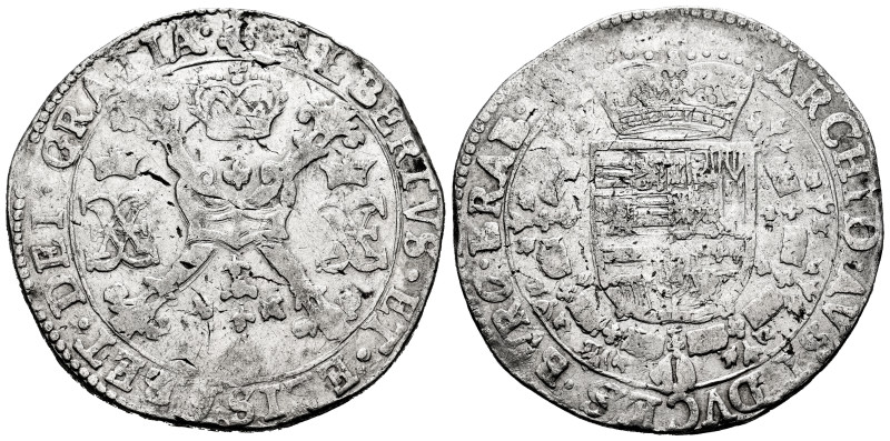 Albert and Elizabeth (1598-1621). 1 patagon. ND. Brussels. (Tauler-1706). (Vti-3...