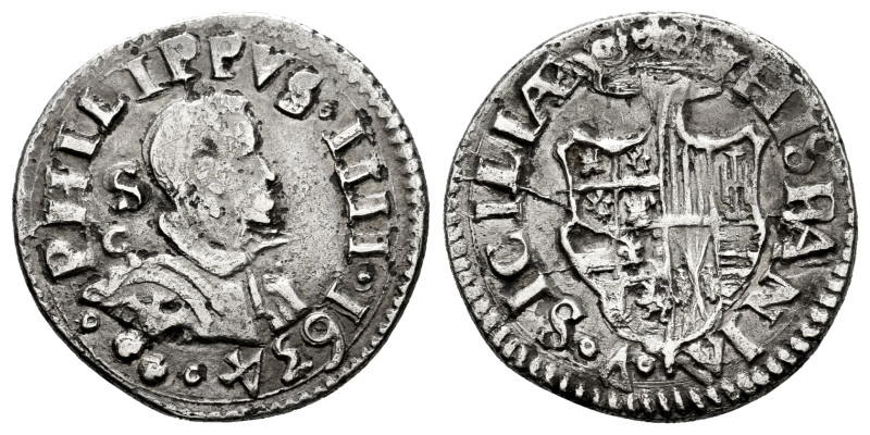 Philip IV (1621-1665). Carlino. 1634. Naples. S/C. (Tauler-2119). (Vti-307). (Mi...