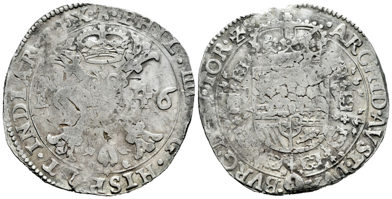 Philip IV (1621-1665). 1 patagon. 1646. Tournai. (Delmonte-300). (Tauler-2730). ...