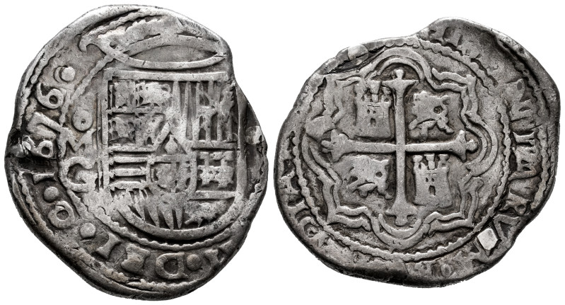 Charles II (1665-1700). 8 reales. 1676. Mexico. G. (Cal-637). Ag. 26,76 g. Two p...