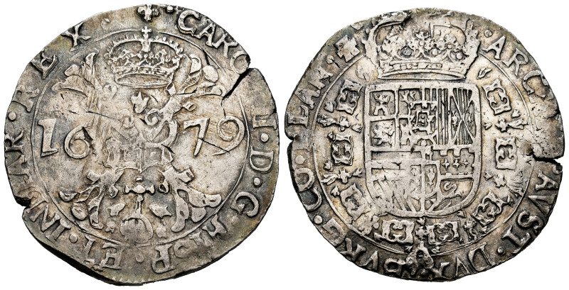 Charles II (1665-1700). 1 patagon. 1679. Bruges. (Tauler-3377). (Vti-441). (Vanh...