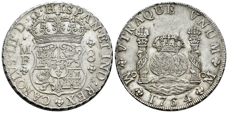 Charles III (1759-1788). 8 reales. 1764. Mexico. MF. (Cal-1087). Ag. 27,06 g. Wi...