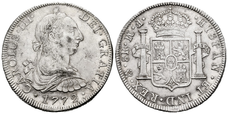 Charles III (1759-1788). 8 reales. 1772. Mexico. FM. (Cal-1105). Ag. 27,06 g. In...