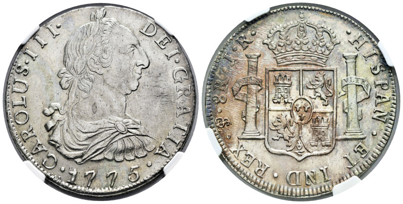 Charles III (1759-1788). 8 reales. 1775. Potosi. JR. (Cal-1171). Ag. Slabbed by ...