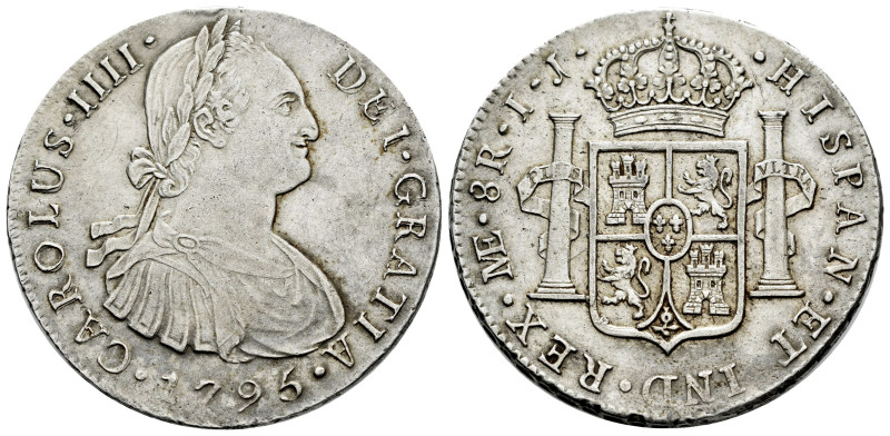 Charles IV (1788-1808). 8 reales. 1795. Lima. IJ. (Cal-912). Ag. 27,07 g. Soft t...