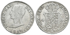 Joseph Napoleon (1808-1814). 4 reales. 1812. Sevilla. LA. (Cal-25). Ag. 5,80 g. Choice F/Almost VF. Est...45,00. 

Spanish descripction: José Napole...