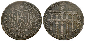Ferdinand VII (1808-1833). "Proclamation" medal. 1812. Segovia. (V-296). (Vq-14192). Ae. 5,63 g. Proclamation of the Constitution Medal 23 August 1812...