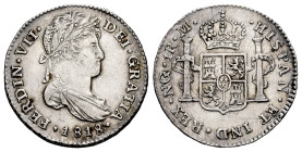 Ferdinand VII (1808-1833). 1 real. 1818. Guatemala. M. (Cal-558). Ag. 3,41 g. Slightly cleaned. Choice VF. Est...75,00. 

Spanish descripction: Fern...