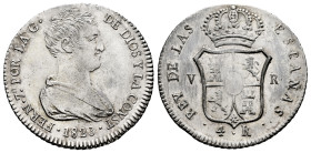 Ferdinand VII (1808-1833). 4 reales. 1823. Valencia. (Cal-993). Ag. 6,08 g. Cleaned. Scarce. Almost XF. Est...300,00. 

Spanish descripction: Fernan...