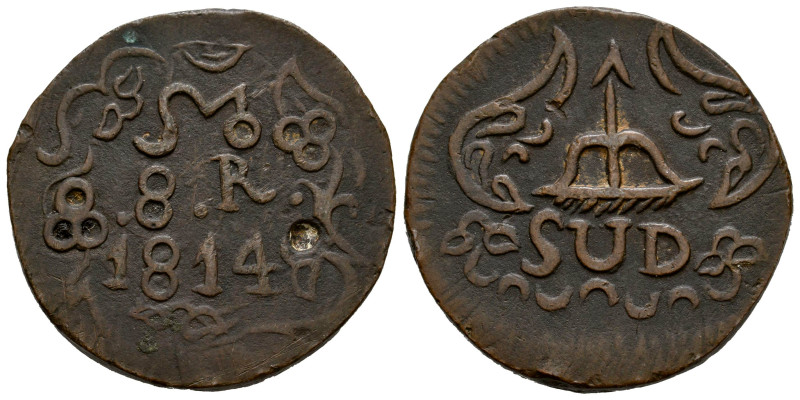 Ferdinand VII (1808-1833). 8 reales. 1814. Morelos. (Cal-1344). Ae. 22,21 g. Sca...