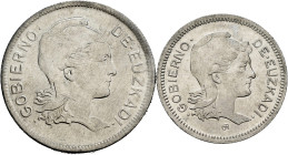 Civil War (1936-1939). Complete series. 1937. Euzkadi. (Cal-9 y 10). 1 y 2 pesetas. Mint state. Est...25,00. 

Spanish descripction: Guerra Civil (1...
