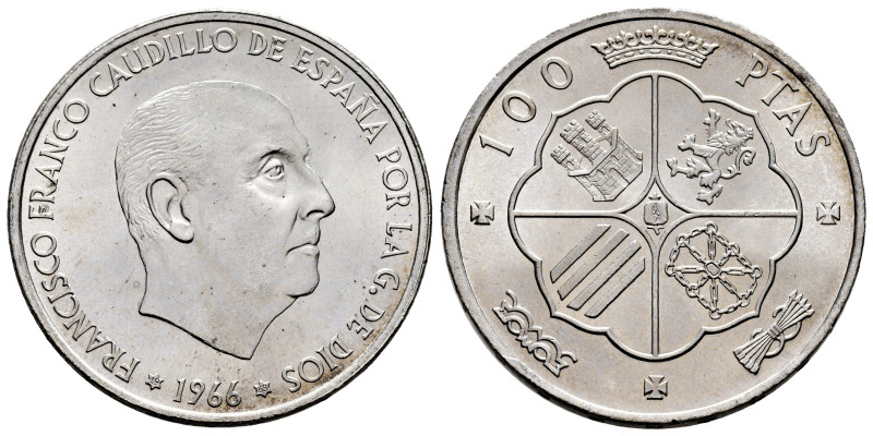 Estado Español (1936-1975). 100 pesetas. 1966*19-68. Madrid. (Cal-147). Ag. 18,9...