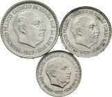 Estado Español (1936-1975). Complete series. 1957. Barcelona. BA. (Cal-154-156). 1st Latin American Numismatics Exposition. AU. Est...150,00. 

Span...