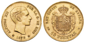 Estado Español (1936-1975). 10 pesetas. 1878*19-62. Madrid. DEM. (Cal-168). Au. 3,23 g. Official re-struck. Original luster. XF/AU. Est...250,00. 

...