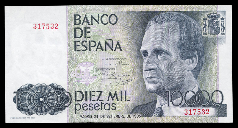 10000 pesetas. 1985. Madrid. (Ed 2017-485). October 12, S.M. the King D. Juan Ca...