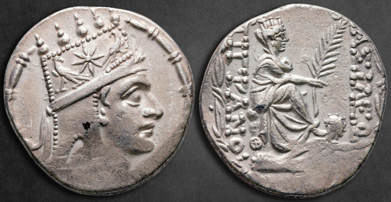 Kings of Armenia. Tigranocerta. Tigranes II "the Great" 95-56 BC. 
Tetradrachm ...