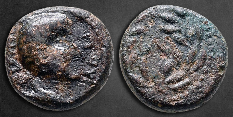 Decapolis. Gadara. Tiberius AD 14-37. Year 92 = 28/29 AD
Bronze Æ

13 mm, 2,4...