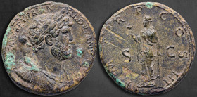 Hadrian AD 117-138. Rome. Sestertius Æ