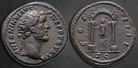 Antoninus Pius AD 138-161. Struck AD 157/8. Rome. Dupondius Æ