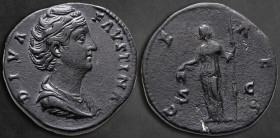 Diva Faustina I AD 140-141. Rome. Sestertius Æ