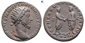 Marcus Aurelius AD 161-180. Rome. Dupondius Æ