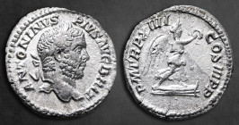 Caracalla AD 198-217. Rome. Denarius AR