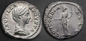 Plautilla. Augusta AD 202-205. Rome. Denarius AR