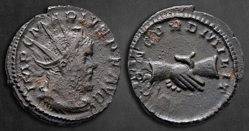 Marius AD 269. Colonia Agrippinensis (Cologne)
Antoninianus Æ

20 mm, 2,63 g...