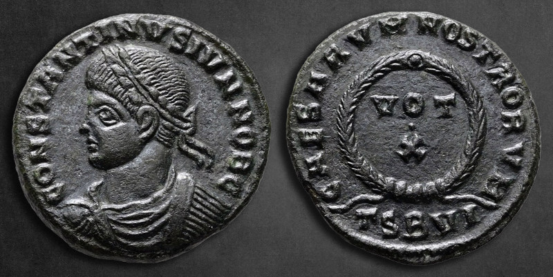 Constantine II, as Caesar AD 317-337. Thessaloniki
Follis Æ

19 mm, 3,49 g
...