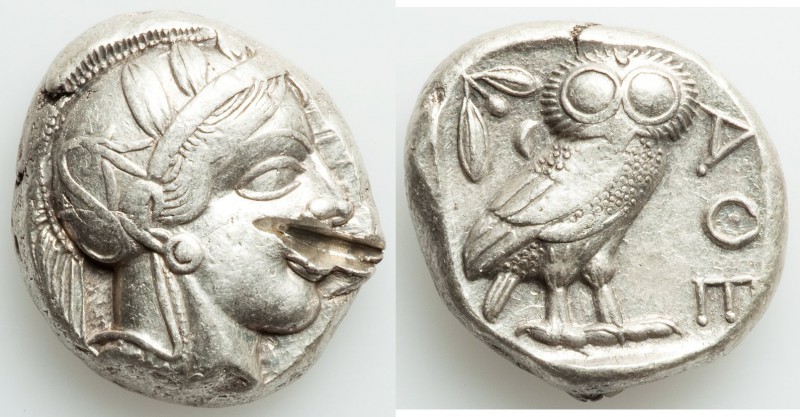 ATTICA. Athens. Ca. 440-404 BC. AR tetradrachm (25mm, 17.18 gm, 10h). VF, test c...