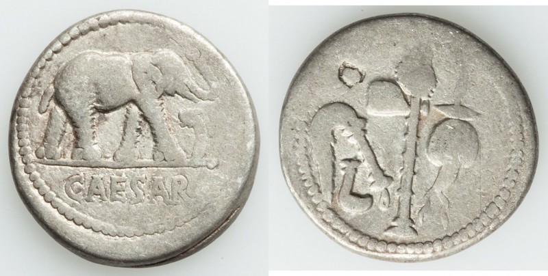 Julius Caesar, as Dictator (49-44 BC). AR denarius (18mm, 3.77 gm, 11h). Fine. M...