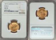 Victoria gold Sovereign 1877-S AU55 NGC, Sydney mint, KM6. AGW 0.2355 oz.

HID09801242017