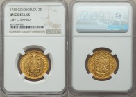 Republic gold 2 Dukaty 1930 UNC Details (Obverse Cleaned) NGC, KM9. Scarce and popular type.

HID09801242017