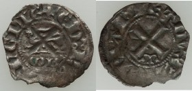 Aquitaine. Edward III (1325-1377) Obole ND VF, Elias-Unl, W&F-Unl. (with trefoil stops, cf. 132), 15mm. 0.28gm. 

HID09801242017