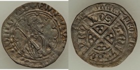 Aquitaine. Edward the Black Prince (1362-1372) Demi Gros ND XF (unevenly struck), Agen mint, Elias-169 (RR), W&F-186 1/b (R3). First Issue. 23mm. 1.79...