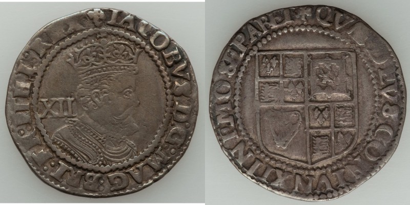 James I (1603-1625) Shilling ND (1624) VF, Tower mint, Trefoil mm, Third coinage...