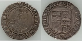 James I (1603-1625) Shilling ND (1624) VF, Tower mint, Trefoil mm, Third coinage, Sixth bust, S-2668. 29mm. 5.88gm. Well centered on full flan, typica...